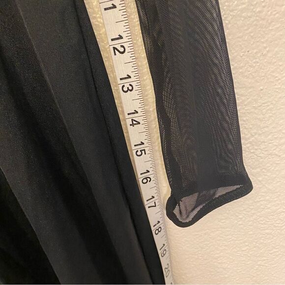 WEISSMAN Dance Costume black unitard sequin mesh Wolves 10903 LC-large child - Picture 10 of 12